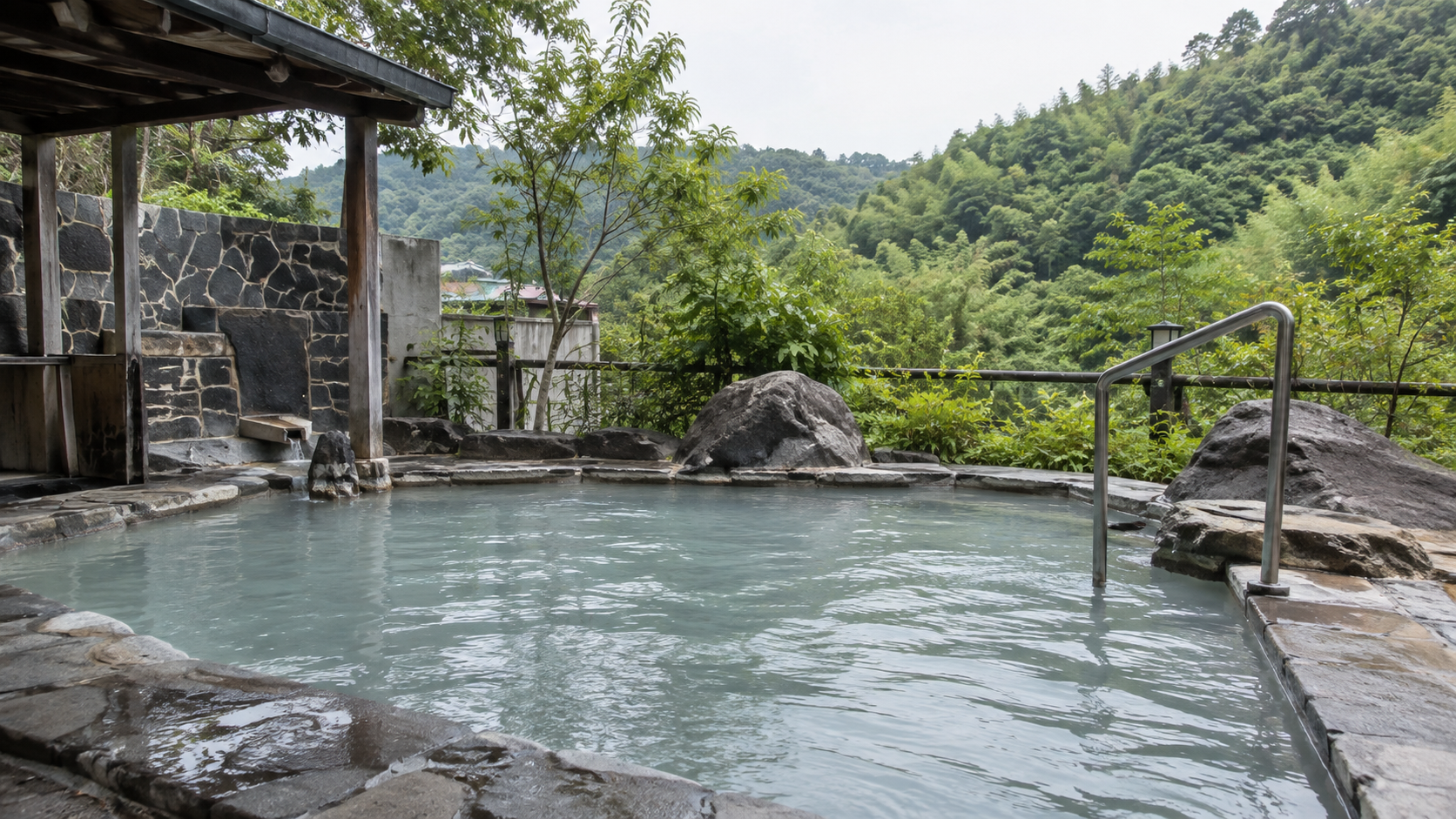 關子嶺親子泥漿溫泉旅行情境示意圖